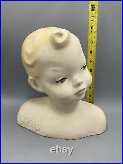 Rare Antique Vintage Mannequin Bust