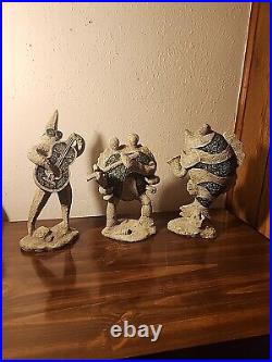 Rare Antique Vintage Stone Crab, Starfish, And Fish Band 10.5 Inches Tall