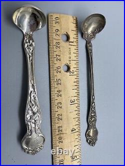 Rare Antique Vintage Wallace Sterling Violet Mustard & Mayonnaise Ladles