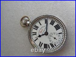 Rare Antique Vintage West End Watch Co Roman Ceramic Dial Dost Pocket Watch