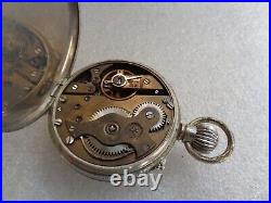 Rare Antique Vintage West End Watch Co Roman Ceramic Dial Dost Pocket Watch