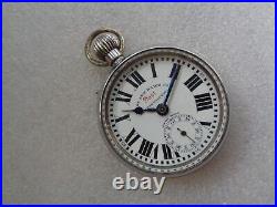 Rare Antique Vintage West End Watch Co Roman Ceramic Dial Dost Pocket Watch