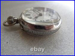 Rare Antique Vintage West End Watch Co Roman Ceramic Dial Dost Pocket Watch