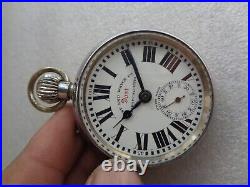 Rare Antique Vintage West End Watch Co Roman Ceramic Dial Dost Pocket Watch