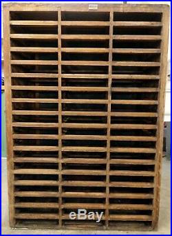 Rare Antique Vintage Wooden Oak Machinist Apothecary 104 Drawer Cabinet
