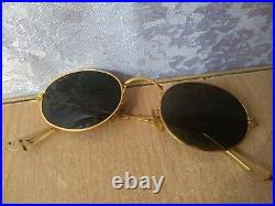 Rare Antique Vintage eye Glasses With Case Ray Ban USA gold plated w 0976 xsas