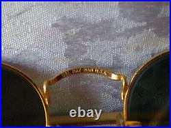 Rare Antique Vintage eye Glasses With Case Ray Ban USA gold plated w 0976 xsas