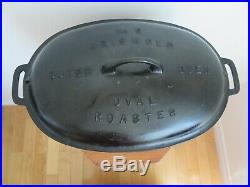 Rare Antique Vtg Cast Iron # 5 GRISWOLD oval roaster