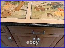 Rare Antique lithograph of the nursery rhyme Jack and Jill copyrighted 1917