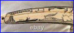 Rare Antique/vintage Happy Jack Scrimshaw Cribbage Board