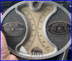 Rare Antique vintage car Baker Electric Volt Amp Dash Cluster weston gauge no240