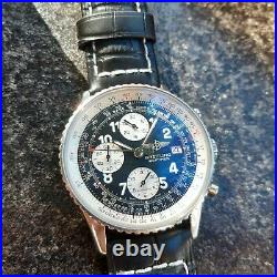 Rare Breitling Navitimer Chronograph Automatic Blue Dial Men's Swiss Made Watch