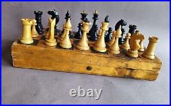 Rare Chess Set USSR Soviet Antique Vintage Chess Wood Antique Russian Tournament
