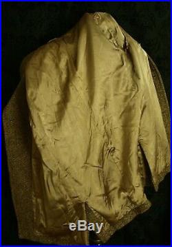 Rare Design Mens Vintage 1960's Harris Tweed Overcoat Pea Coat 36 extra small