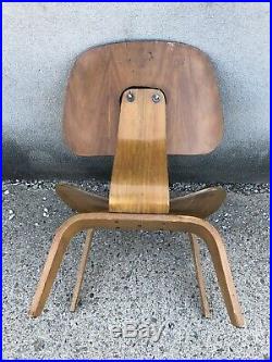 Rare Eames LCW 1950s Production 525 Lounge Chair Herman-Miller Vintage