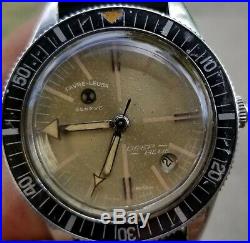Rare Favre Leuba Deep Blue Automatic Vintage Diving Watch