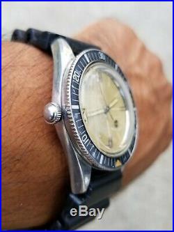 Rare Favre Leuba Deep Blue Automatic Vintage Diving Watch