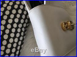 Rare GUCCI Vintage 60s White Leather Mod GoGo Shoulder Bag M