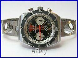 Rare Lejour Super Meangraf Valjoux 7733 Rally 2 Register Chronograph Watch Yema