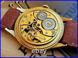 Rare Longines 18K 6055 Solid Rose Gold Cal 27.0 37.5 mm 1960's Manual Watch
