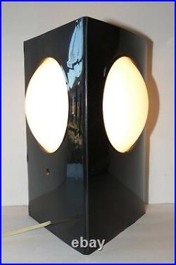 Rare! MID Century Modern 3-sided Black Lamp! Vtg Sonneman 60s Eames Mod Panton