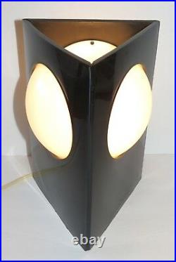 Rare! MID Century Modern 3-sided Black Lamp! Vtg Sonneman 60s Eames Mod Panton