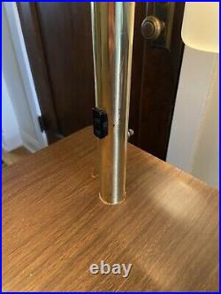 Rare Mid Century Brass Tension Pole Room Divider Retro Lamp Vintage Shelf