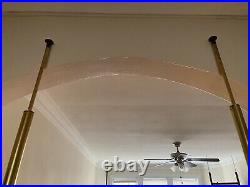 Rare Mid Century Brass Tension Pole Room Divider Retro Lamp Vintage Shelf