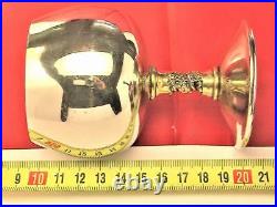 Rare Original Vintage Spain Gilt Silver Plated Goblet Wine Cups 159.59 gr