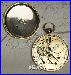 Rare PUMP WINDING 18k GOLD Antique Pocket Watch By CHARLES VINER LONDON 1820s