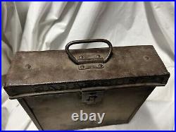 Rare Paramount Vintage Antique Metal Film Reel Storage Box Russakov Can Co