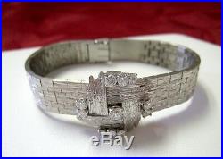 Rare Piaget 18k White Gold And Diamond Textured Peek A Boo Cover Watch Run Great