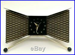 Rare STUNNING Vtg 1950s Majestic Mid Century Mod ATOMIC Clock/Tv Lamp by SNIDER