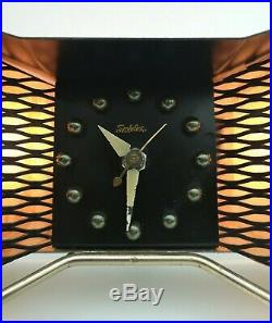 Rare STUNNING Vtg 1950s Majestic Mid Century Mod ATOMIC Clock/Tv Lamp by SNIDER