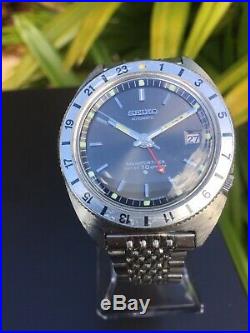 Rare Seiko Navigator Timer 6117-8000 Vintage GMT Watch From 1969 Newly Serviced
