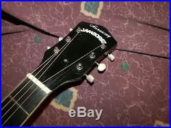 Rare Vintage 1959 Harmony H1250 Jamboree 16 acoustic guitar new frets VG+