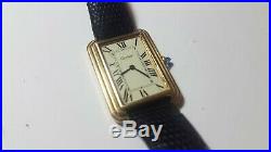 Rare Vintage 1970s Oversized Cartier Tank Tropical Dial mechanical watch
