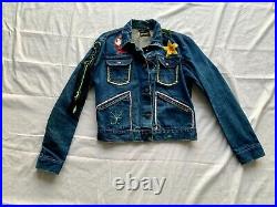 Rare Vintage 1970s Wrangler Patch Jean Jacket Size 38