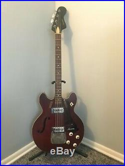 Rare Vintage 1972 Harmony H-420 Bass with 2 DeArmond Pickups