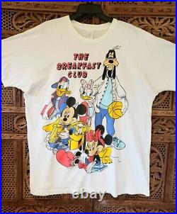 Rare Vintage 80's Disney THE BREAKFAST CLUB Classic Disney Characters Sz XXL