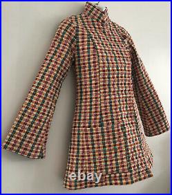 Rare Vintage ALLEY CAT by Betsey Johnson Multi Color Coat 1970's