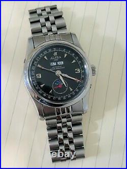 Rare Vintage Alpha Automatic Day/date/month Man Watch=run Great