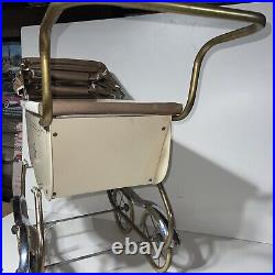 Rare Vintage Antique 1930's Full Size Baby Carriage Pram Stroller Good Condition
