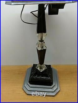 Rare! Vintage Antique Electric Black Glass Mico Lighter Smoking Stand