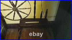 Rare Vintage Antique Large Spinning Wheel Lamp FREE SHIPPING