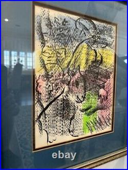 Rare Vintage Antique Marc Chagall L'annee Rose lithograph withCOA