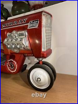 Rare! Vintage Antique Murray Super Diesel Trac Red Pedal Tractor
