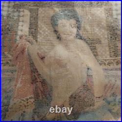 Rare Vintage Antique Nude Women Bathhouse Tapestry 46×69