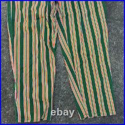 Rare Vintage Cross Colours Denim Color Block Stripe Hip Hop Jeans Pants 80s 90s