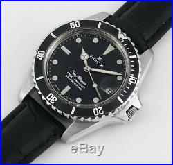 Rare Vintage EDOX Sky Diver Self Winding Date S/Steel Mens Wrist Watch